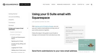 Using your G Suite email with Squarespace – Squarespace Help