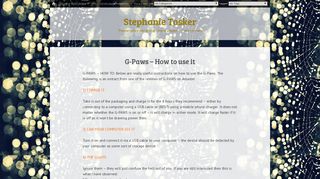 G-Paws – How to use it | Stephanie Tasker - GDBlogs