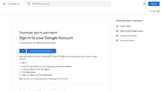 Sign in to your Google Account - G Suite Help - Google Support