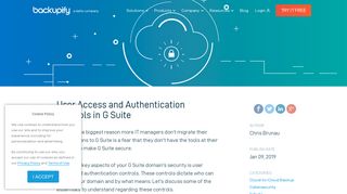 User Access and Authentication Controls in G Suite - Backupify