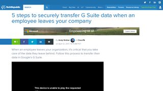5 steps to securely transfer G Suite data when an employee leaves ...