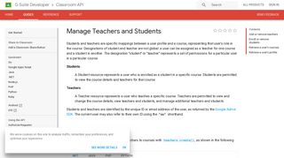 Manage Teachers and Students | Classroom API | Google Developers
