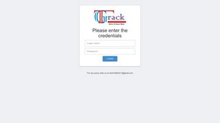 Gtrack: Login Page