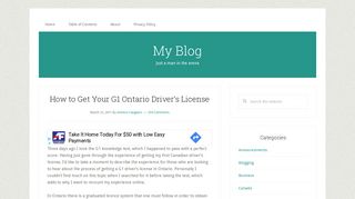 How to Get Your G1 Ontario Driver's License - My Blog
