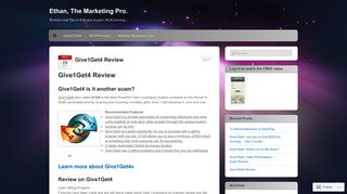 Give1Get4 Review | Ethan, The Marketing Pro.