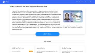 FREE G1 Practice Test: Road Signs (100 Questions) 2019 - G1.ca