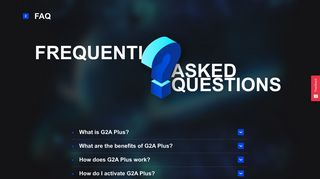 FAQ - G2A Plus