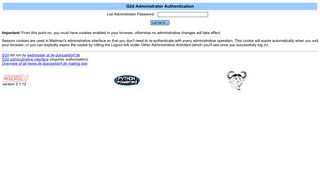 G2d Administrator Authentication