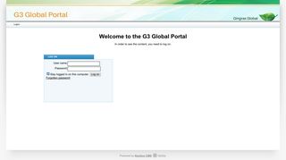 G3 Global Portal - Logon