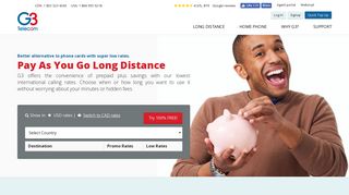 Long Distance Calling Plans | Unlimited International ... - G3 Telecom