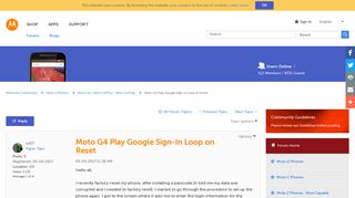 Moto G4 Play Google Sign-In Loop on Reset - Lenovo Community ...