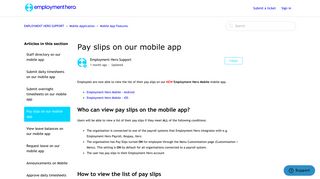 Pay slips on our mobile app – EMPLOYMENT HERO SUPPORT