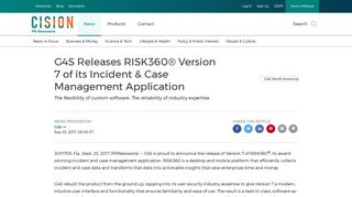 G4S Releases RISK360® Version 7 of its Incident & Case ...
