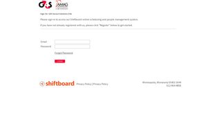 Welcome to G4S Secure Solutions Shiftboard Login Page