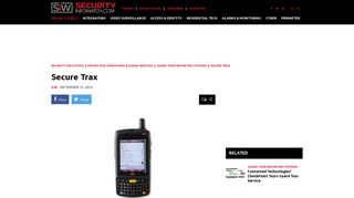 G4S Secure Trax in Guard Tour Reporting Systems - Security Info Watch