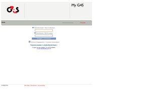 My G4S Portal - Login page