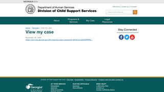 View my case - Child Support Services - Georgia.gov