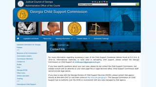 Contact Us | Georgia Child Support Calculator
