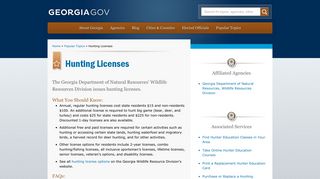 Hunting Licenses | Georgia.gov