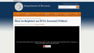 How to Register an IFTA Account (Video) | Department of Revenue