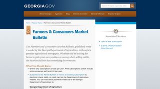 Farmers & Consumers Market Bulletin | Georgia.gov