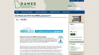 GA Medicaid 2010/ Hp MMIS podcast # 1 - Georgia Association of ...