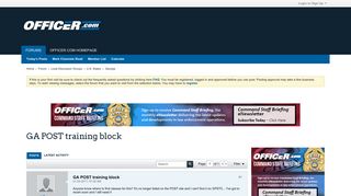 GA POST training block - Police Forums & Law Enforcement Forums ...