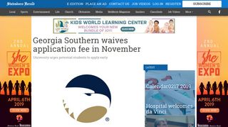 Georgia Southern waives application fee in November - Statesboro ...