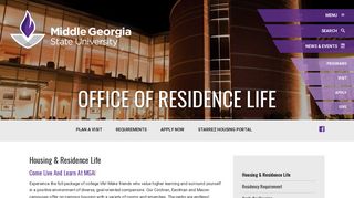 Housing & Residence Life: Middle Georgia State University