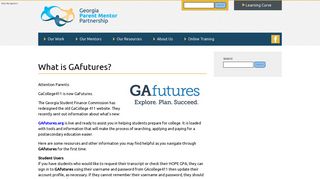 What is GAfutures? | Parent MentorsParent Mentors