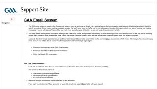 GAA Email System - Support Site - Google Sites