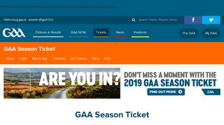GAA Season Ticket