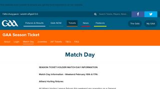 Match Day - GAA