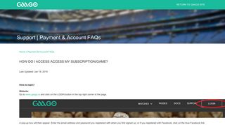 GAAGO | How do I access access my subscription/g...