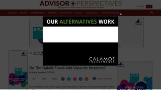 Do The Gabelli Funds Add Value for Investors? - Articles - Advisor ...