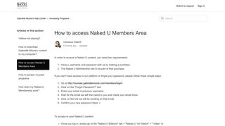 How to access Naked U Members Area – Gabrielle Moore's Help Center