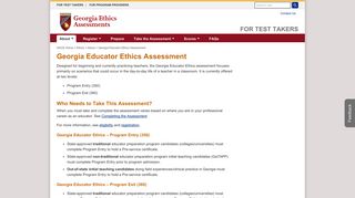 Georgia Educator Ethics Assessment - GACE - ETS