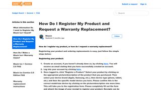 How Do I Register My Product and Request a ... - Gadget Guard