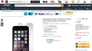 Amazon.com: Gadget Guard Screen Protector for iPhone 6 Plus ...