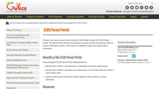 SLDS Parent Portal - Georgia Department of Education