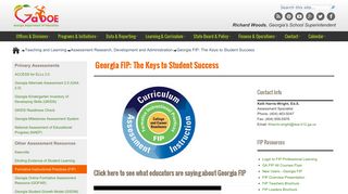 Georgia FIP: The Keys to Student Success