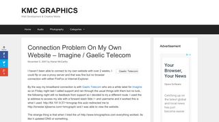 Connection Problem On My Own Website – Imagine / Gaelic Telecom ...
