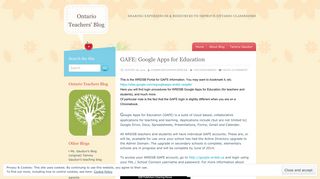 GAFE: Google Apps for Education | Ontario Teachers' Blog