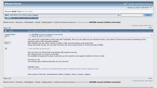 GAFORK account [Lifetime warranty] - Bitcointalk