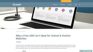 Why a Free CMS Isn't Ideal for School & District Websites - Gaggle.net