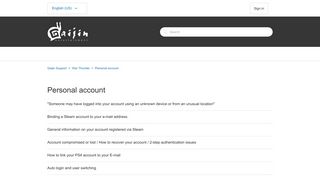 Personal account – Gaijin Support