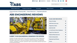 ABS Engineering Reviews - American Bureau of Shipping