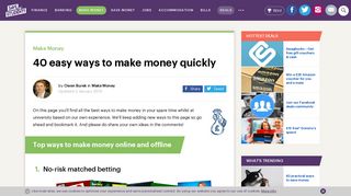 40 easy ways to make money quickly - Save the Student
