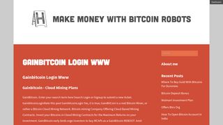 Gainbitcoin Login Www « Make Money with Bitcoin Robots