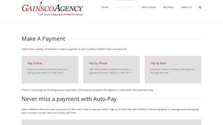 Make a GAINSCO Auto Insurance Payment | GAINSCO Agency